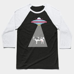 UFO Cow Abduction Baseball T-Shirt